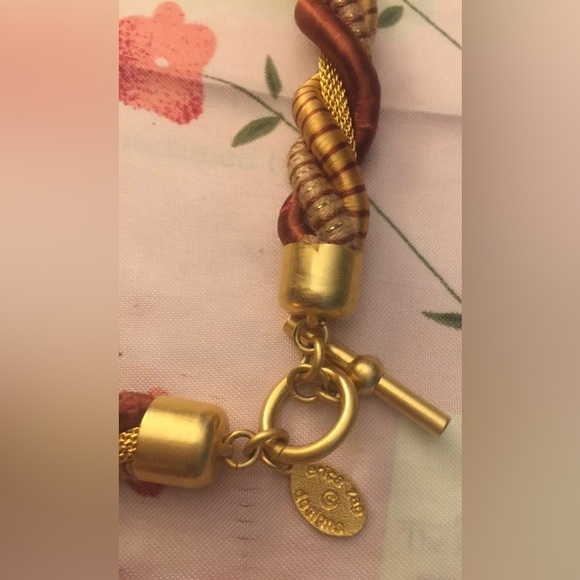 Erica Zap Designs Multicolored, Gold Tone, Toggle Hook, Mesh, Rope Necklace - Picture 2 of 4